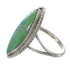 Turquoise Inlay Jewelry Genuine Sterling Silver Ring Size 8-1/4 AX88598
